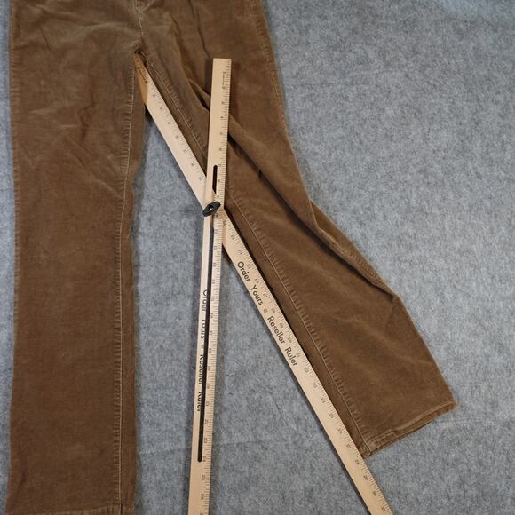 Ralph Lauren Pants Womens 2 Petite Corduroy Classic Straight Brown Mid Rise - Picture 2 of 10